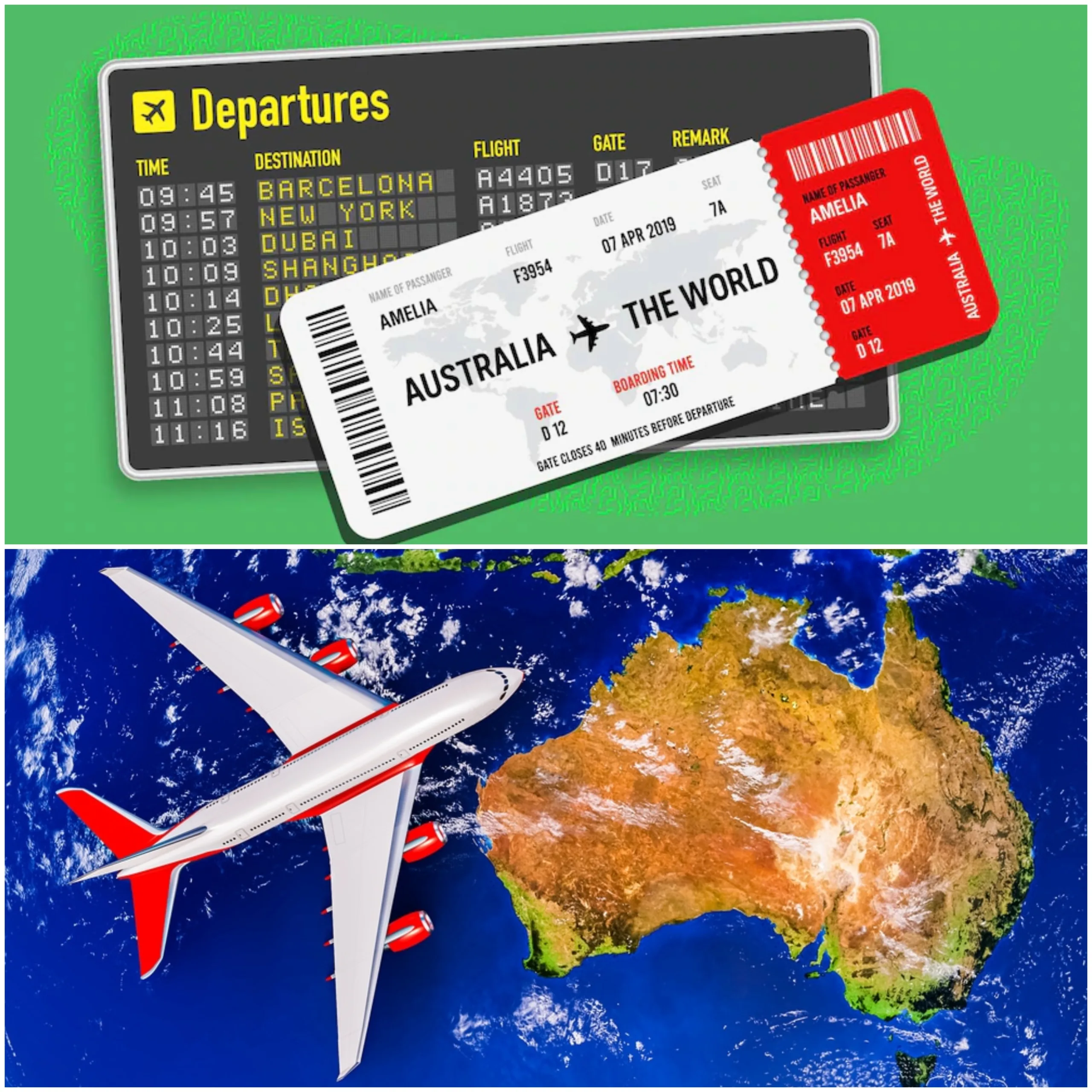 Flight Ticket for Australian Visa