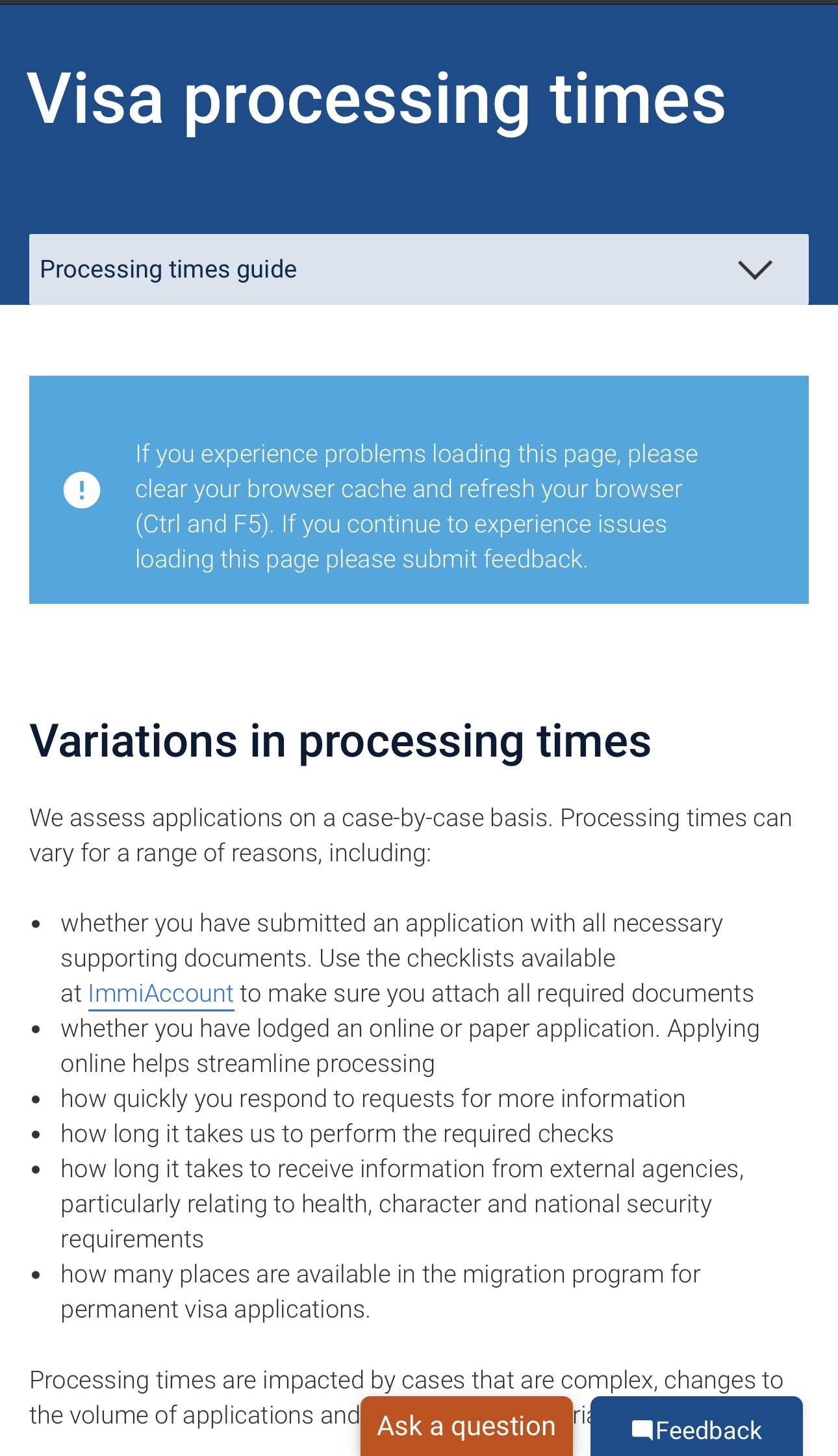 Australia Study Visa Processing Time