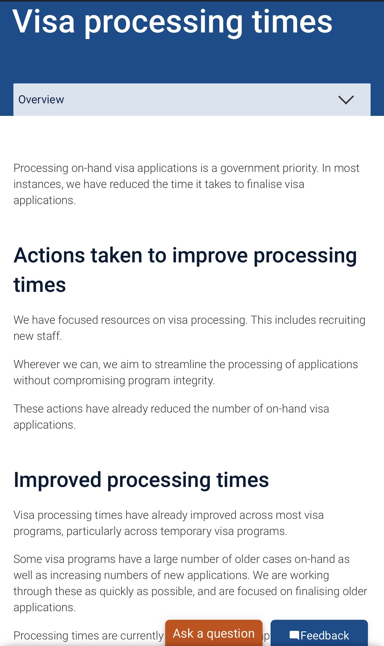 Australia Study Visa Processing time