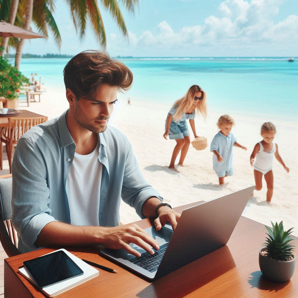 family on a digital nomad visa