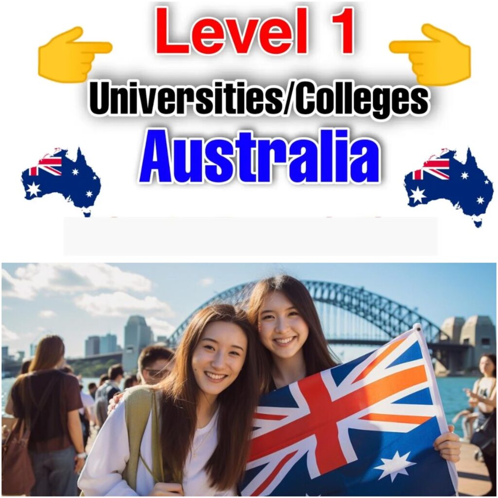 Level  1 universities in Australia