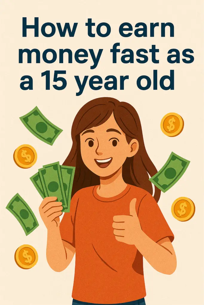 how to earn money fast as a 15 year old