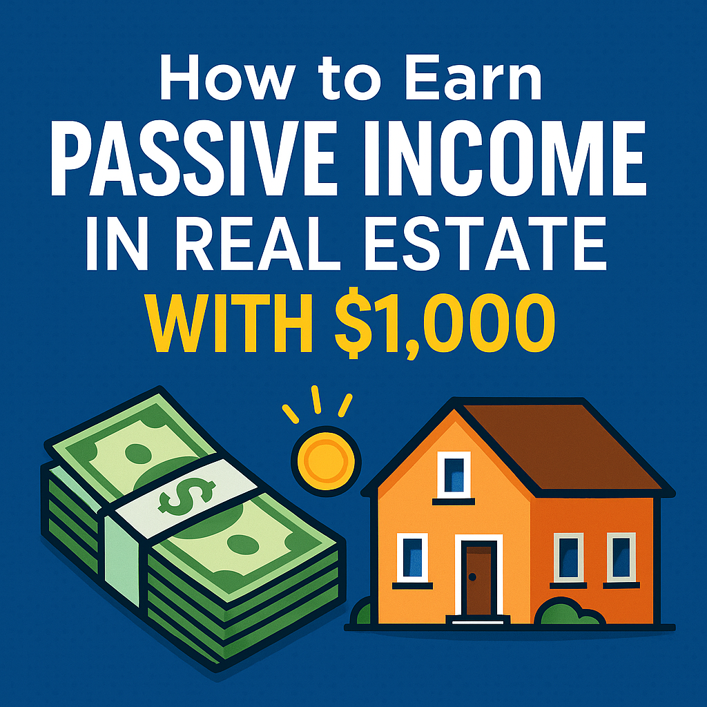 how to earn passive income in real estate with $1,000