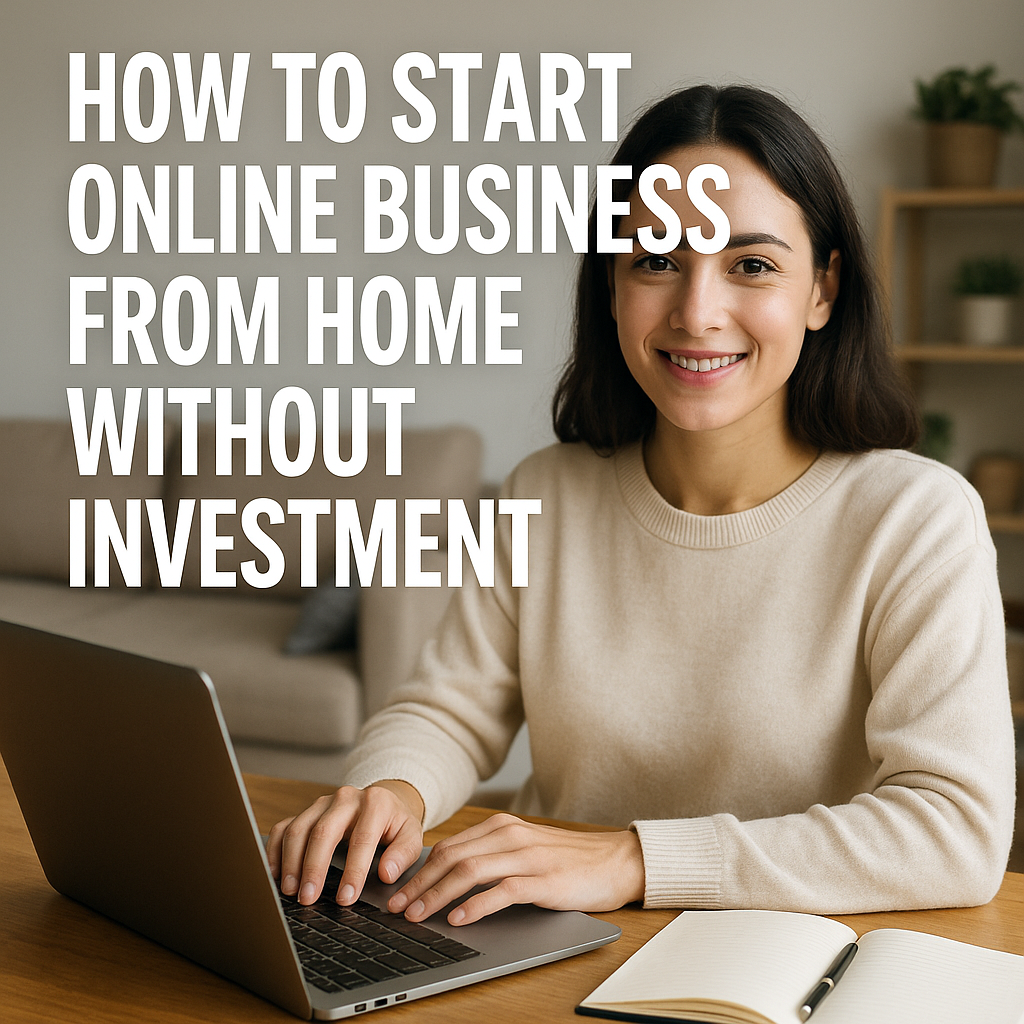 how to start online business from home without investment