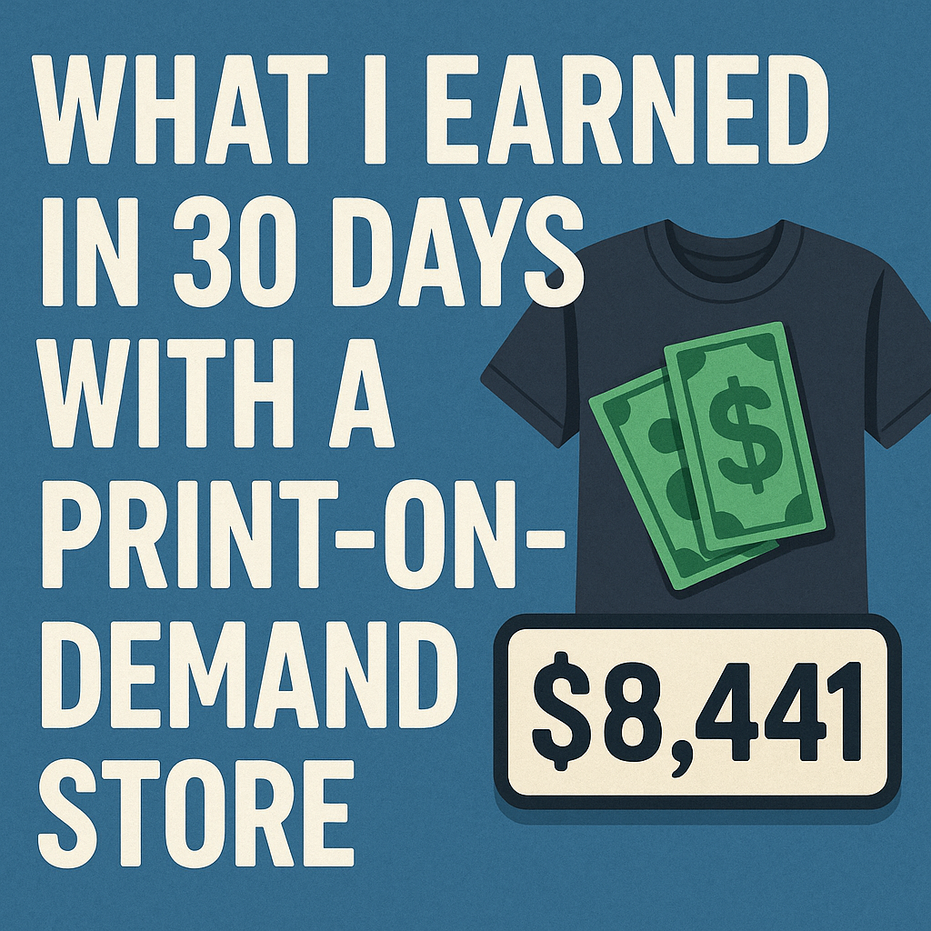 What I Earned in 30 Days with a Print-on-Demand Store